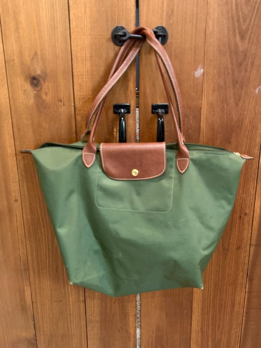 Longchamp le pliage Medium tote - forest green